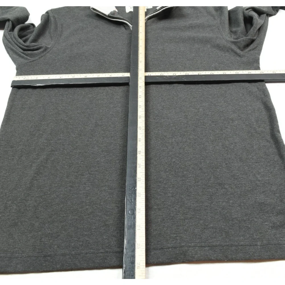 Normal Brand 1/4 Zip Pullover Sweater Mens Medium Gray Long Sleeve Cotton Blend